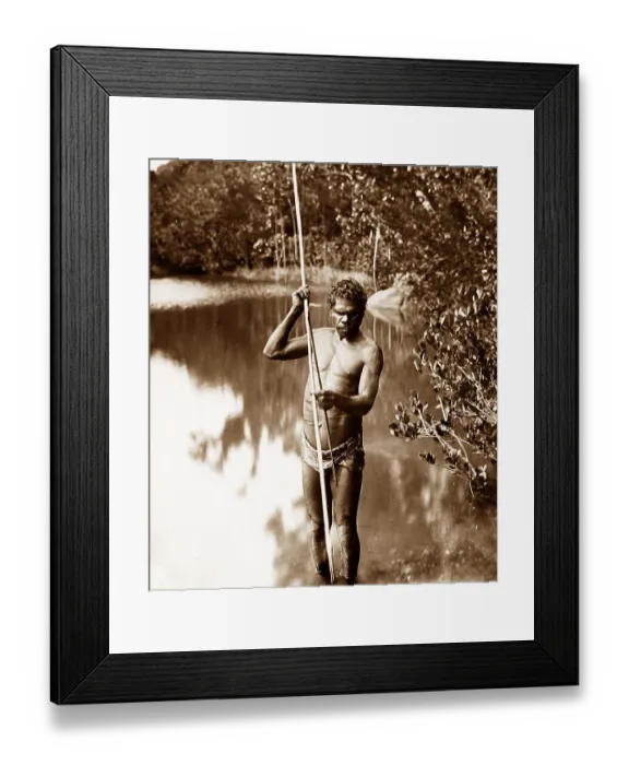 Framed Print : Aborigine Queensland Australia Victorian period Framed Print : Aborigine Queensland Australia Victorian period