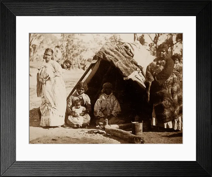 Framed Print : Aborigines Murray River Australia Victorian period