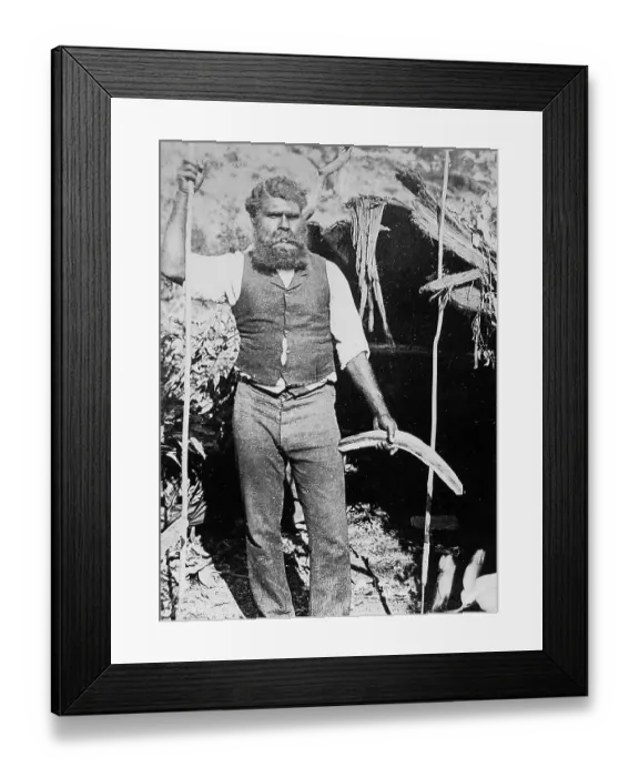 Framed Print : Aborigine Lake Tyers Victoria Australia Victorian period Framed Print : Aborigine Lake Tyers Victoria Australia Victorian period