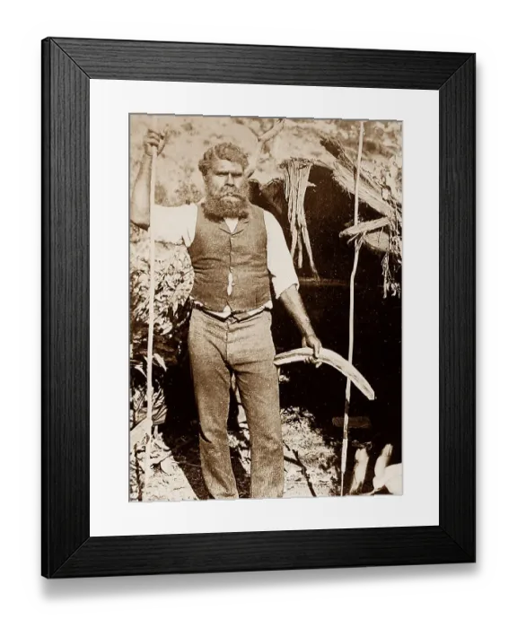 Framed Print : Aborigine Lake Tyers Victoria Australia Victorian period Framed Print : Aborigine Lake Tyers Victoria Australia Victorian period