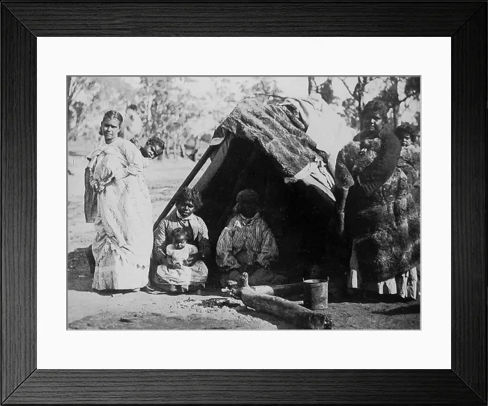 Framed Print : Aborigines Murray River Australia Victorian period Framed Print : Aborigines Murray River Australia Victorian period