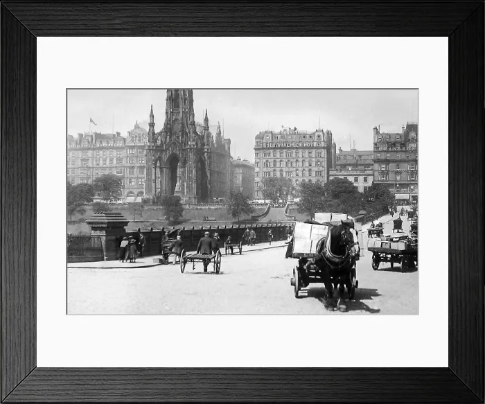 Framed Print : Waverley Bridge Edinburgh Victorian period Framed Print : Waverley Bridge Edinburgh Victorian period