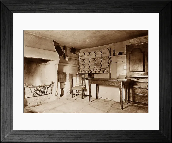 Framed Print : Kitchen in Robert Burns home Framed Print : Kitchen in Robert Burns home