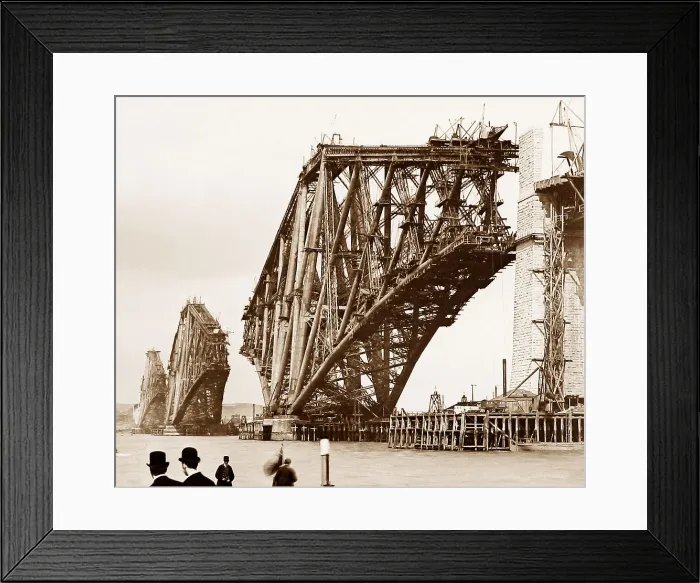 Framed Print : Condtruction of the Forth Bridge Framed Print : Condtruction of the Forth Bridge