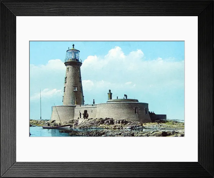 Framed Print : Longstone Lighthouse Farne Islands Victorian period Framed Print : Longstone Lighthouse Farne Islands Victorian period