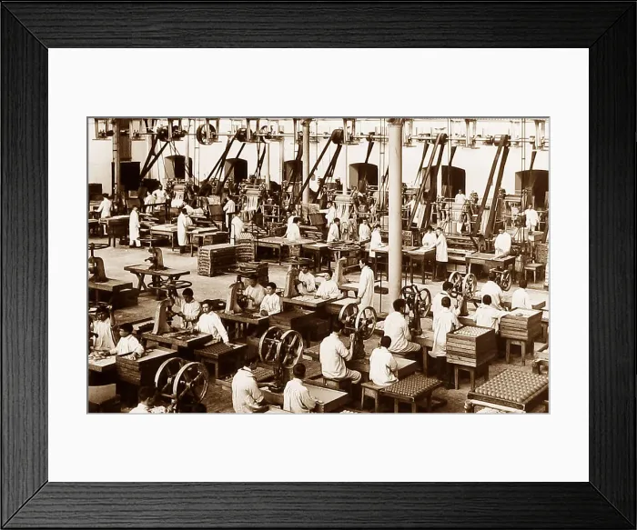 Framed Print : Port Sunlight - making toilet soap - early 1900s Framed Print : Port Sunlight - making toilet soap - early 1900s