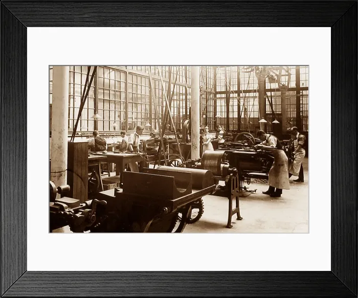 Framed Print : Port Sunlight - Electrotyping Department - early 1900s Framed Print : Port Sunlight - Electrotyping Department - early 1900s