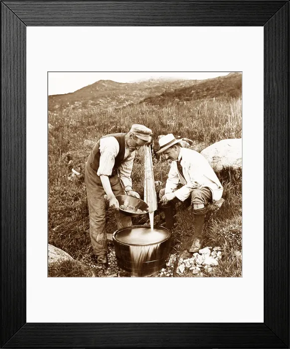 Framed Print : Welsh Gold Prospectors early 1900s Framed Print : Welsh Gold Prospectors early 1900s