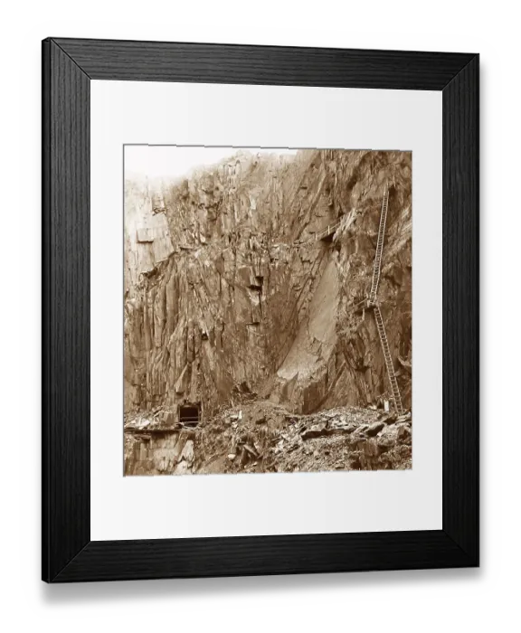 Framed Print : Penrhyn Slate Quarry near Bethesda Victorian period