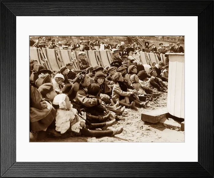 Framed Print : Watching a Punch and Judy show Framed Print : Watching a Punch and Judy show