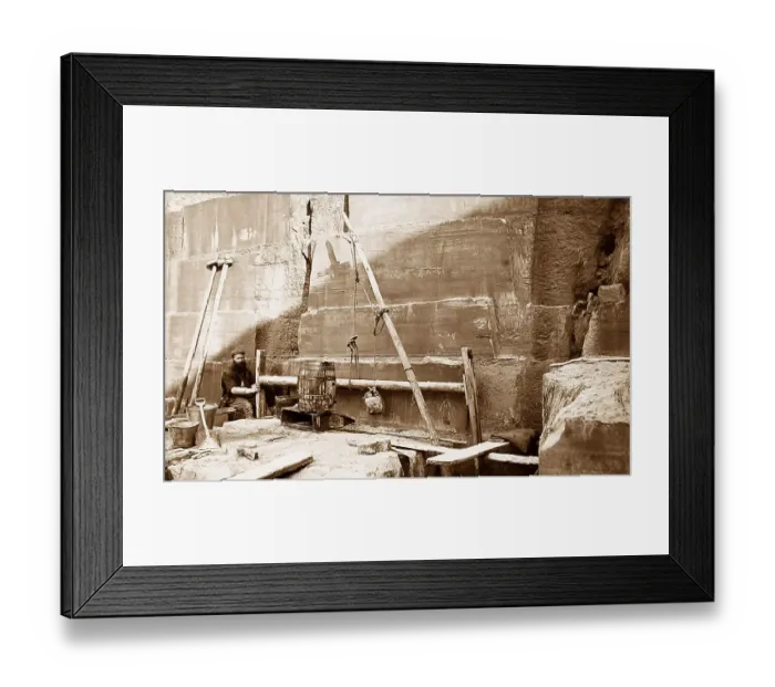 Framed Print : Penrhyn Slate Quarry near Bethesda Victorian period Framed Print : Penrhyn Slate Quarry near Bethesda Victorian period