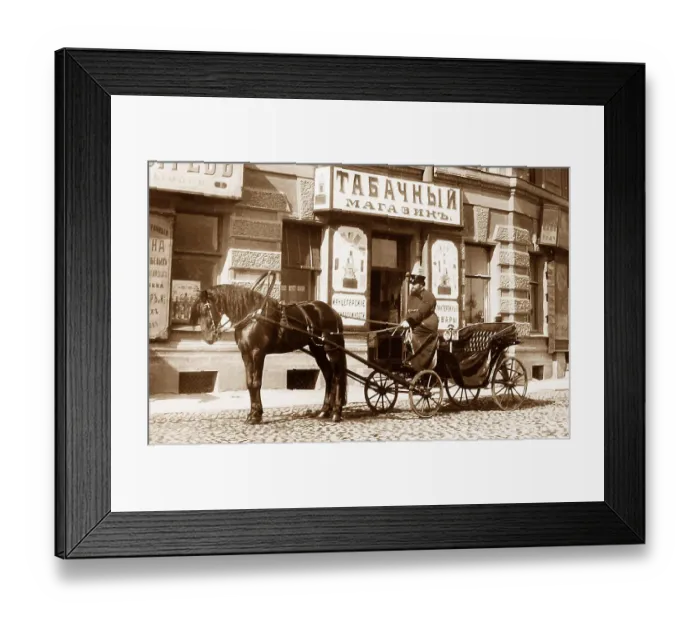 Framed Print : A Russian Drosky early 1900s Framed Print : A Russian Drosky early 1900s