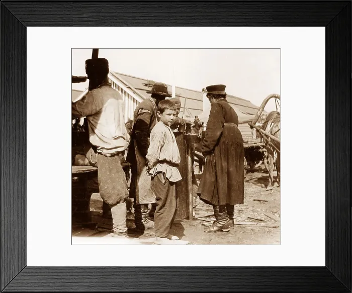 Framed Print : At a water tap in Nizhny Novgorod, Russia Framed Print : At a water tap in Nizhny Novgorod, Russia