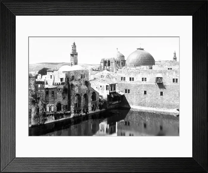 Framed Print : Jerusalem Pool of Hezekiah probably 1870s Framed Print : Jerusalem Pool of Hezekiah probably 1870s