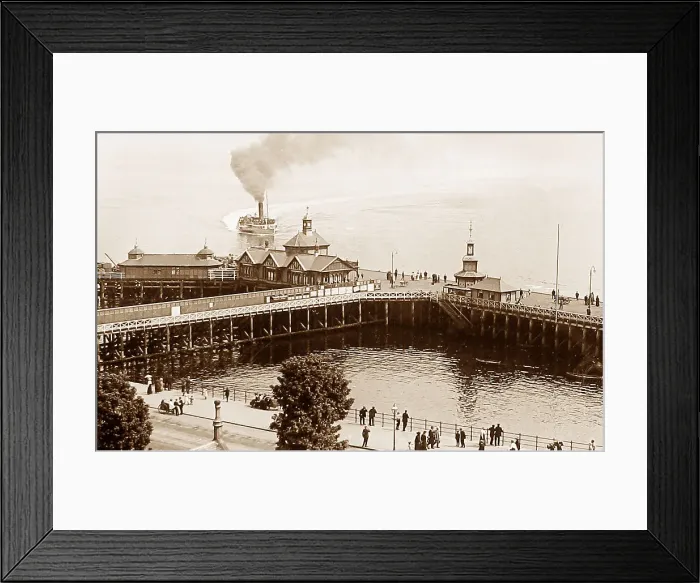 Framed Print : Dunoon Pier probably 1920s Framed Print : Dunoon Pier probably 1920s