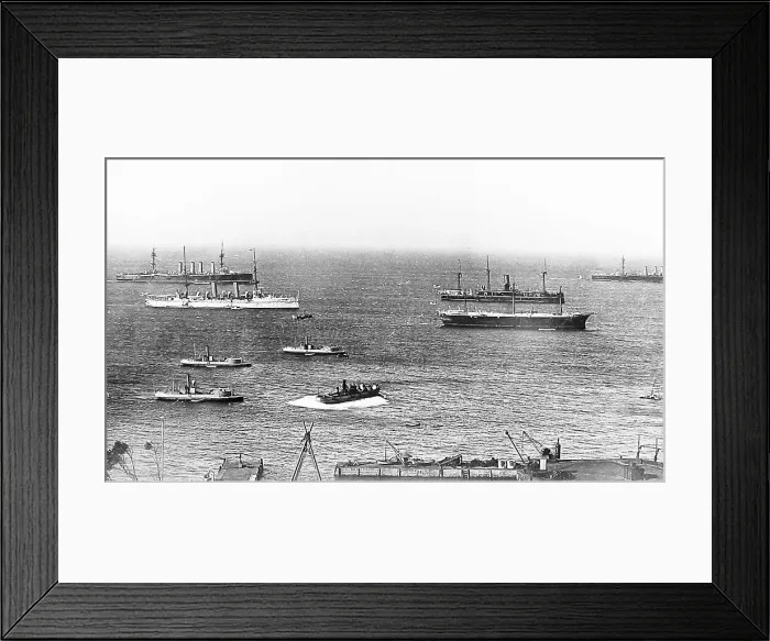 Framed Print : Simon's Bay South Africa HMS Powerful and Terrible Framed Print : Simon's Bay South Africa HMS Powerful and Terrible
