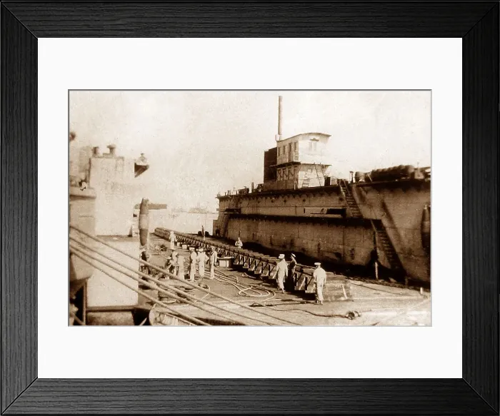 Framed Print : Royal Navy HMS Implacable in Port Said, Egypt Framed Print : Royal Navy HMS Implacable in Port Said, Egypt