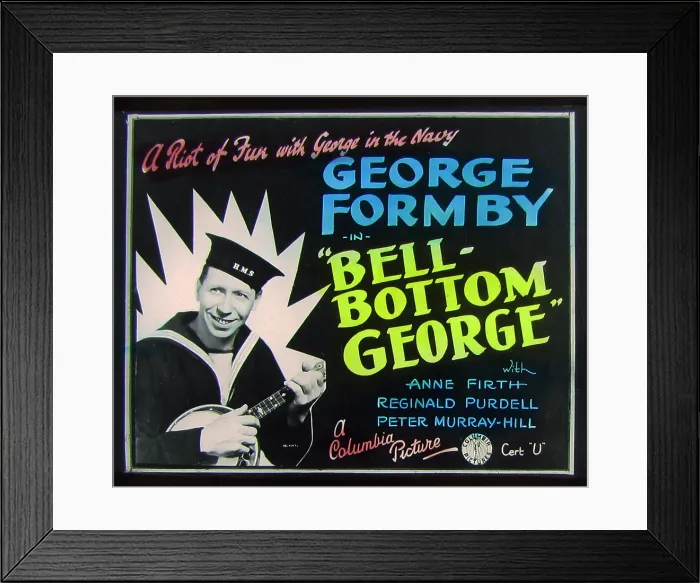 Framed Print : George Formby Bell Bottom George cinema projection Framed Print : George Formby Bell Bottom George cinema projection