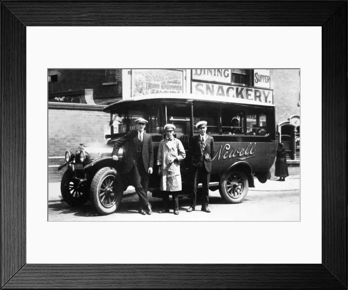 Framed Print : Nottingham Newell's bus service to Ilkeston in 1926 Framed Print : Nottingham Newell's bus service to Ilkeston in 1926