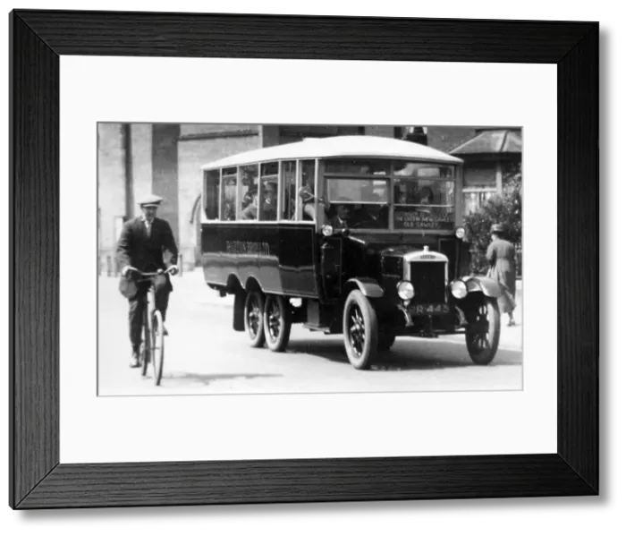 Framed Print : Nottingham Barton's Bus to Sawley early 1900s Framed Print : Nottingham Barton's Bus to Sawley early 1900s