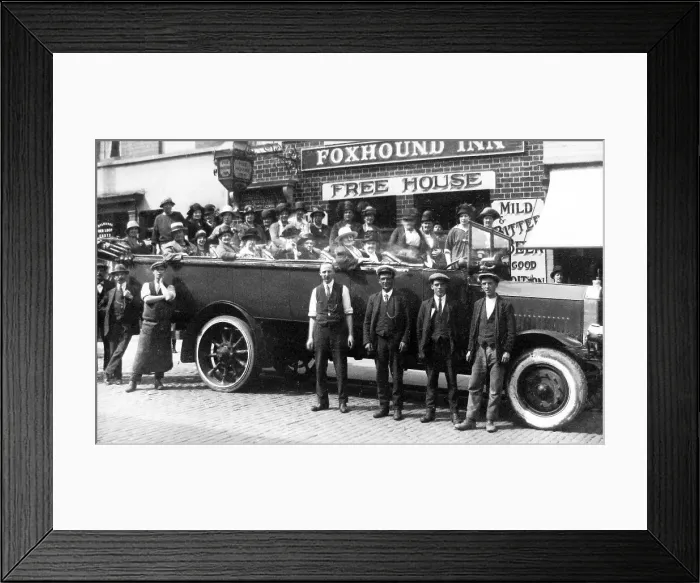 Framed Print : Nottingham charabanc outing early 1900s