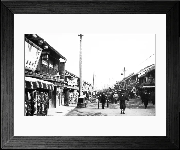 Framed Print : Japan - Motomachi Kobe early 1900s Framed Print : Japan - Motomachi Kobe early 1900s
