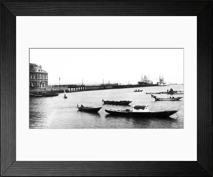 Framed Print : Japan - Yokohama Pier early 1900s Framed Print : Japan - Yokohama Pier early 1900s