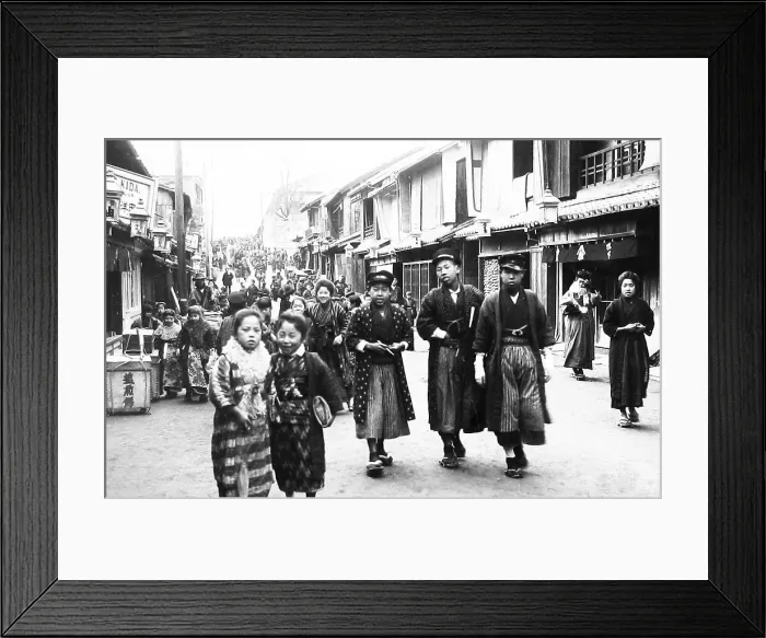 Framed Print : Japan - school children early 1900s Framed Print : Japan - school children early 1900s