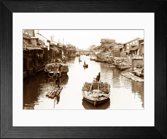 Framed Print : Canal, Osaka, Japan Framed Print : Canal, Osaka, Japan