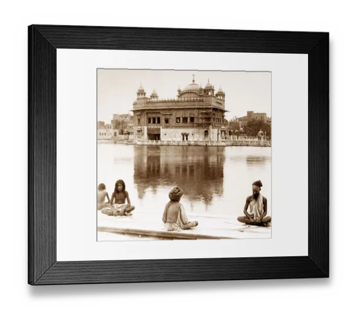 Framed Print : India - Golden Temple of Amritsar - fakirs early 1900s Framed Print : India - Golden Temple of Amritsar - fakirs early 1900s