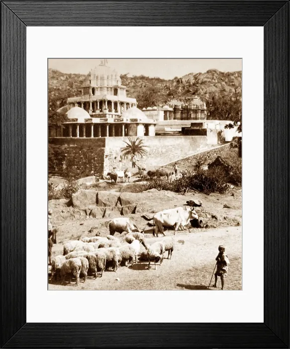 Framed Print : India - Dilwarra Mount Abu Jain Temple early 1900s Framed Print : India - Dilwarra Mount Abu Jain Temple early 1900s