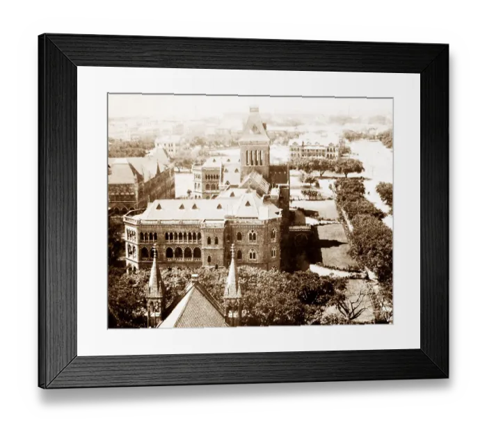 Framed Print : India - Bombay from Rajabai Tower early 1900s Framed Print : India - Bombay from Rajabai Tower early 1900s
