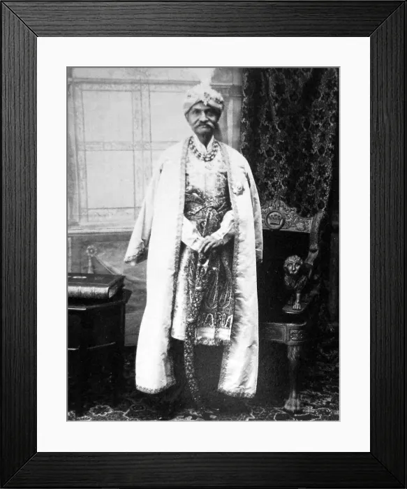 Framed Print : India - HH Maharaja of Tagore in Durbar Costume early 1900s Framed Print : India - HH Maharaja of Tagore in Durbar Costume early 1900s