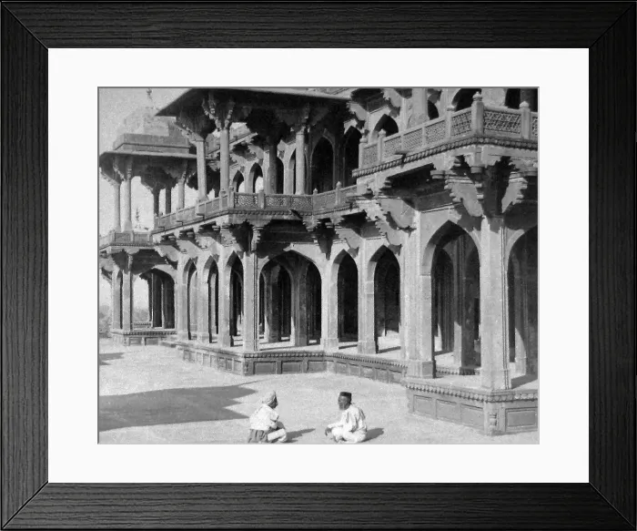 Framed Print : India - Sikandra Agra Tomb of Akbar the Great early 1900s Framed Print : India - Sikandra Agra Tomb of Akbar the Great early 1900s