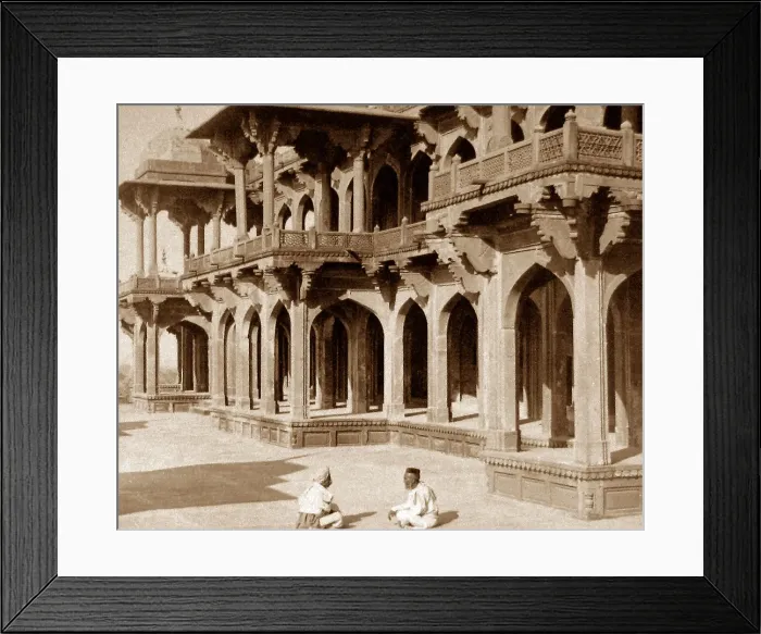 Framed Print : India - Sikandra Agra Tomb of Akbar the Great early 1900s Framed Print : India - Sikandra Agra Tomb of Akbar the Great early 1900s