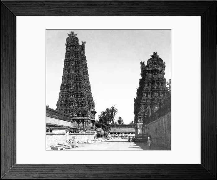 Framed Print : India - Madurai Temple early 1900s Framed Print : India - Madurai Temple early 1900s