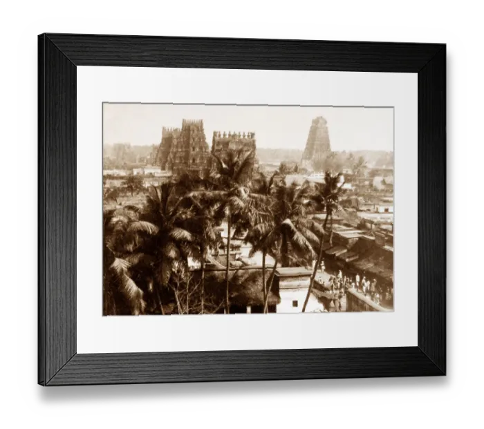 Framed Print : India - Seringham Temple Trichinopoly Madras early 1900s Framed Print : India - Seringham Temple Trichinopoly Madras early 1900s