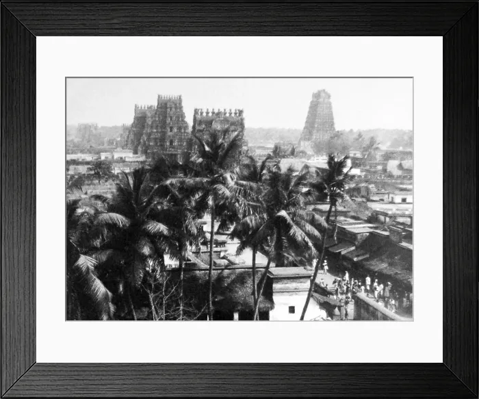 Framed Print : India - Seringham Temple Trichinopoly Madras early 1900s Framed Print : India - Seringham Temple Trichinopoly Madras early 1900s
