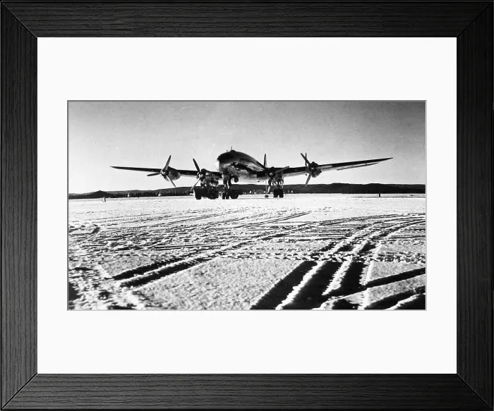 Framed Print : BOAC Lockheed Constellation at Goose Bay Labrador Framed Print : BOAC Lockheed Constellation at Goose Bay Labrador