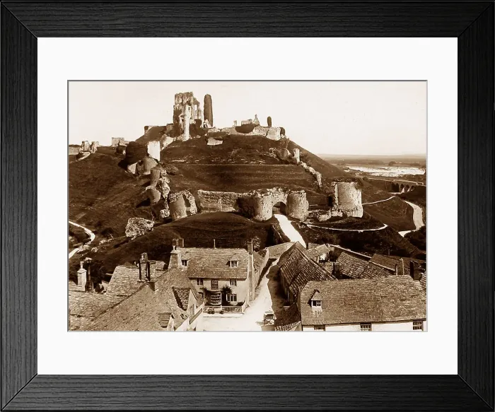 Framed Print : Corfe Castle Framed Print : Corfe Castle