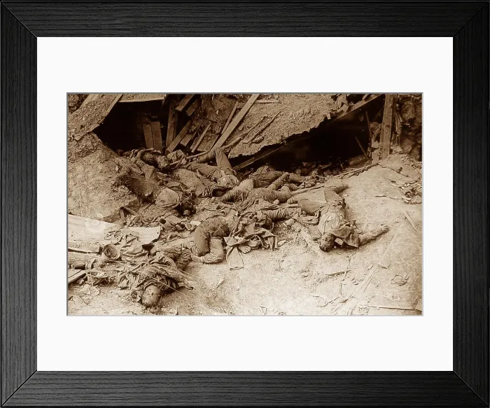Framed Print : Dead German soldiers, Guillemont, September 1916 Framed Print : Dead German soldiers, Guillemont, September 1916
