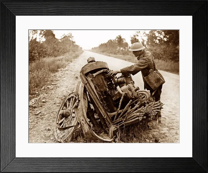Framed Print : WW1 Remains of an ammunition lorry, Forest of Framed Print : WW1 Remains of an ammunition lorry, Forest of