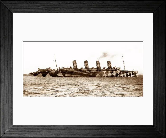 Framed Print : RMS Mauretania camouflaged Framed Print : RMS Mauretania camouflaged