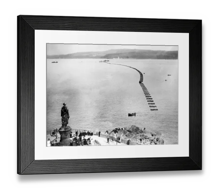 Framed Print : The River Clyde Boom at Dunoon in 1915 Framed Print : The River Clyde Boom at Dunoon in 1915