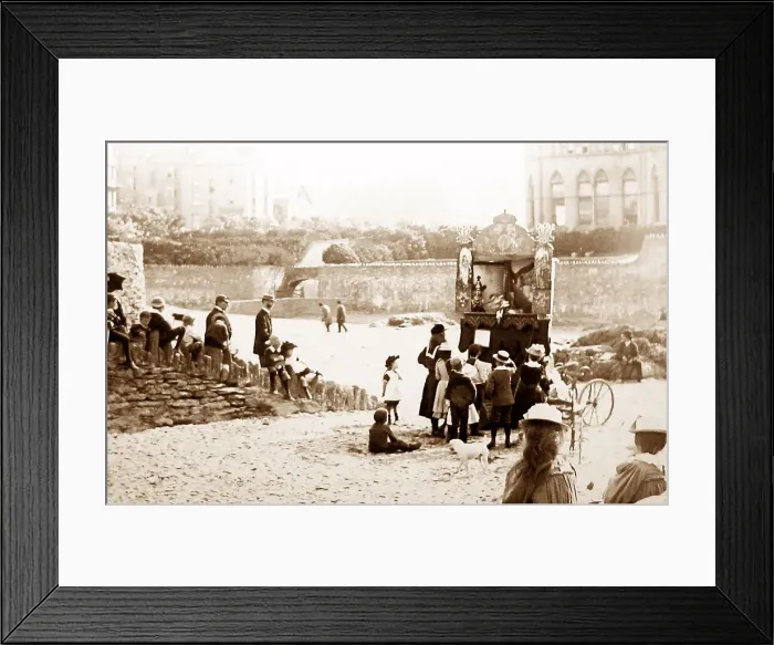 Framed Print : Punch and Judy Show, Wilder beach, Ilfracombe Framed Print : Punch and Judy Show, Wilder beach, Ilfracombe