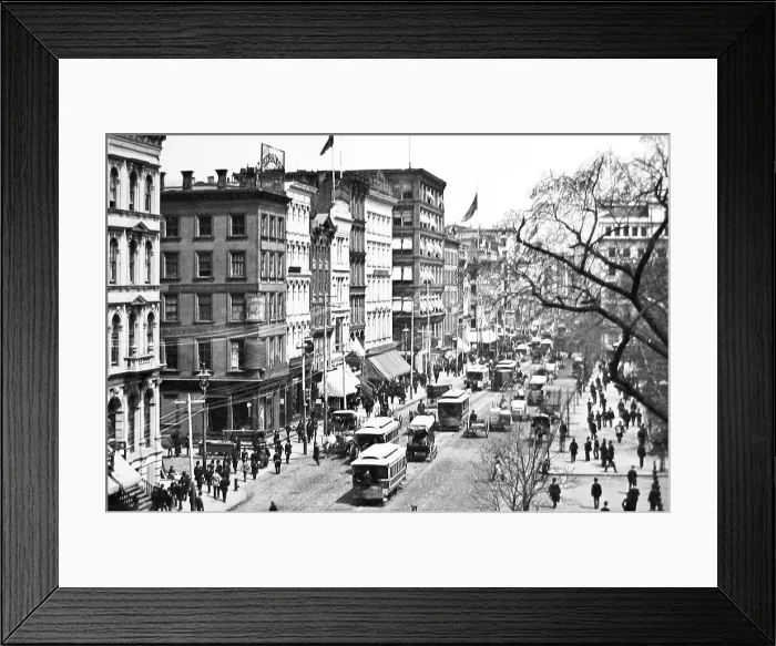 Framed Print : Broadway New York probably early 1900s Framed Print : Broadway New York probably early 1900s