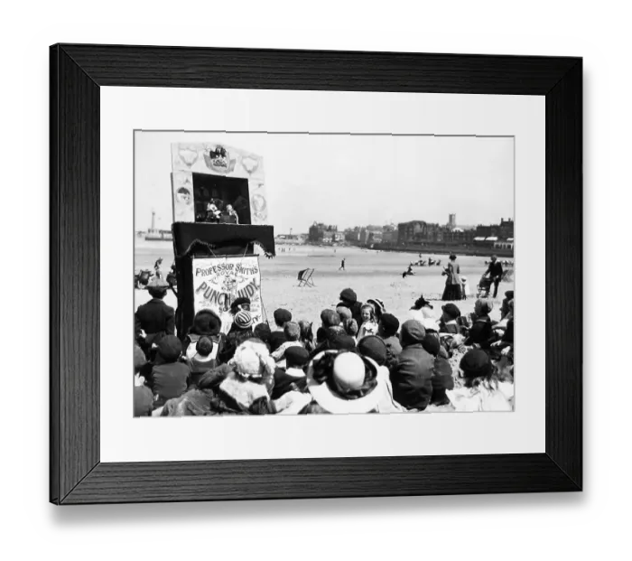 Framed Print : Professor Smith's Royal Punch and Judy show Victorian period Framed Print : Professor Smith's Royal Punch and Judy show Victorian period
