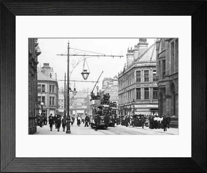 Framed Print : Commercial Street, Halifax, Edwardian period Framed Print : Commercial Street, Halifax, Edwardian period