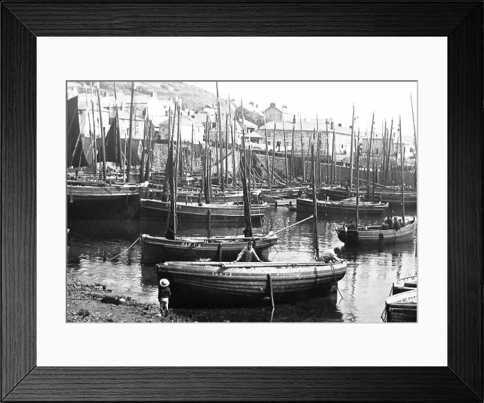 Framed Print : Mousehole Cornwall Victorian period Framed Print : Mousehole Cornwall Victorian period
