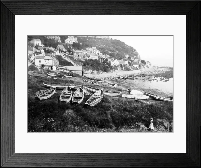 Framed Print : Runswick Bay Victorian period Framed Print : Runswick Bay Victorian period